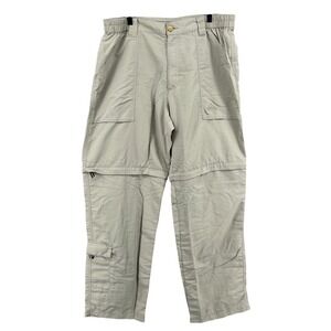 McKINLEY Dry Climate Convertible Hiking Pants Mens 36 Light Grey Zip Off 53238